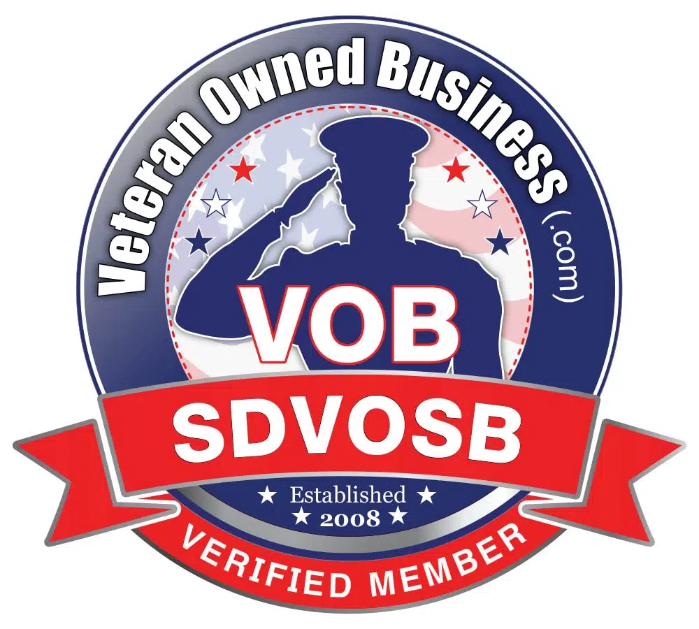 Emblem representing a veteran-owned business under the leadership of Nikki Gianni, indicating it's a service-disabled veteran-owned small business (sdvosb) and a verified member since 2008.